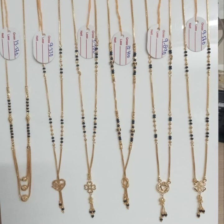 Short Mangalsutra flower pendants