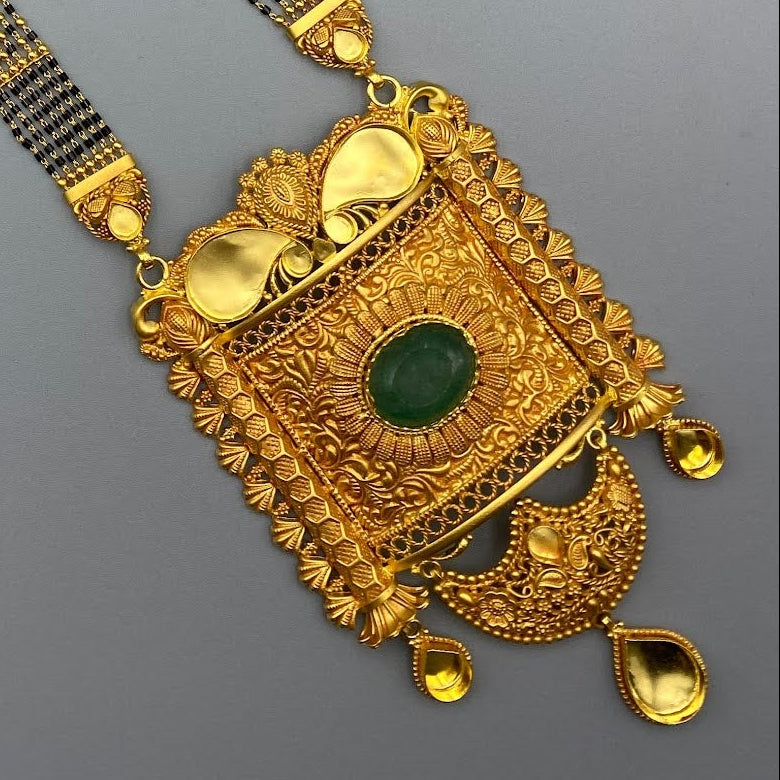 50gms Antique Mangal Sutra with Square Pendant