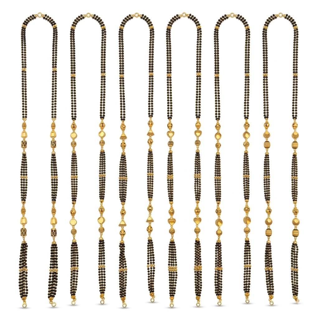 18gms Antique Mangal Sutra with micro black beeds #01