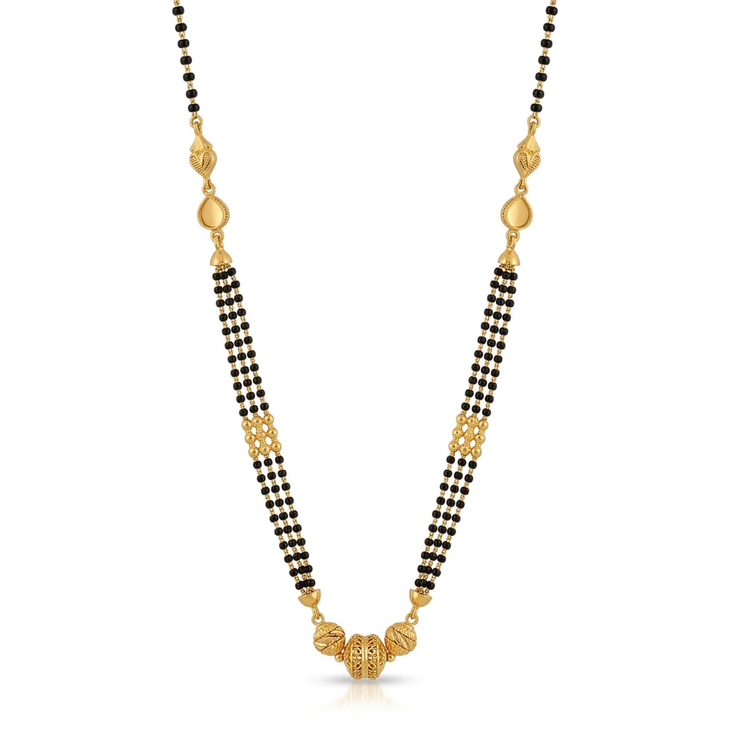 9gms Short Mangalsutra with ball pendant