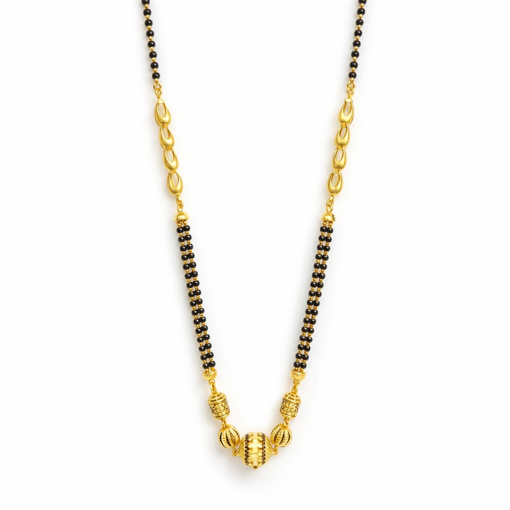 8gms Short Mangalsutra with ball pendant