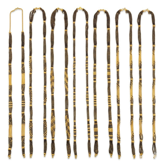 30gms Antique Mangal Sutra 5 line pipe bharni #04