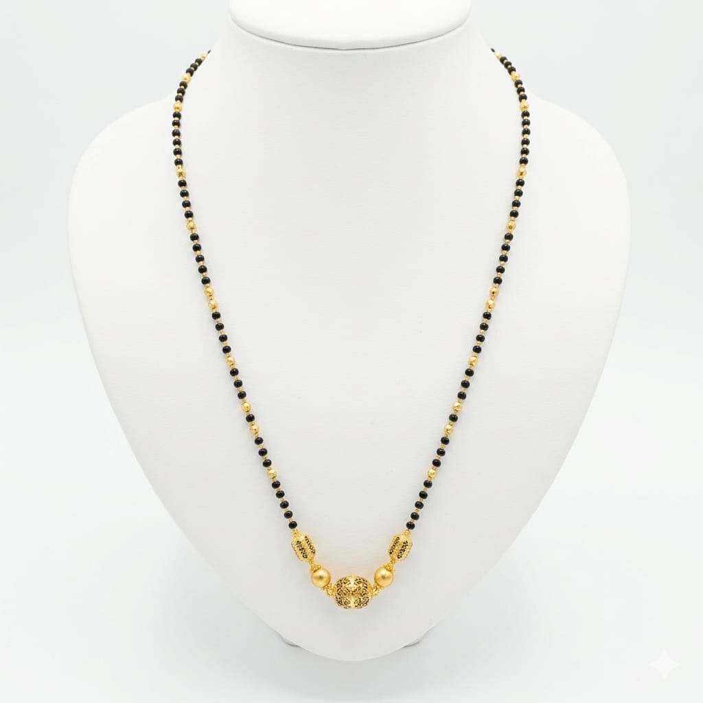 8gms Short Mangalsutra with ball pendant