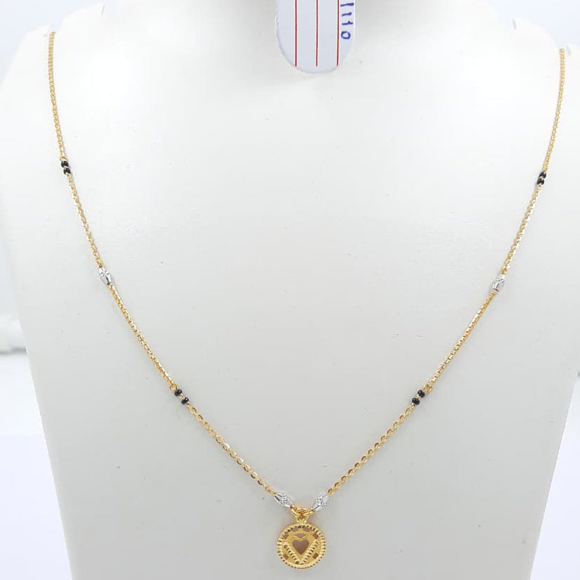 Short Mangalsutra with circle pendant