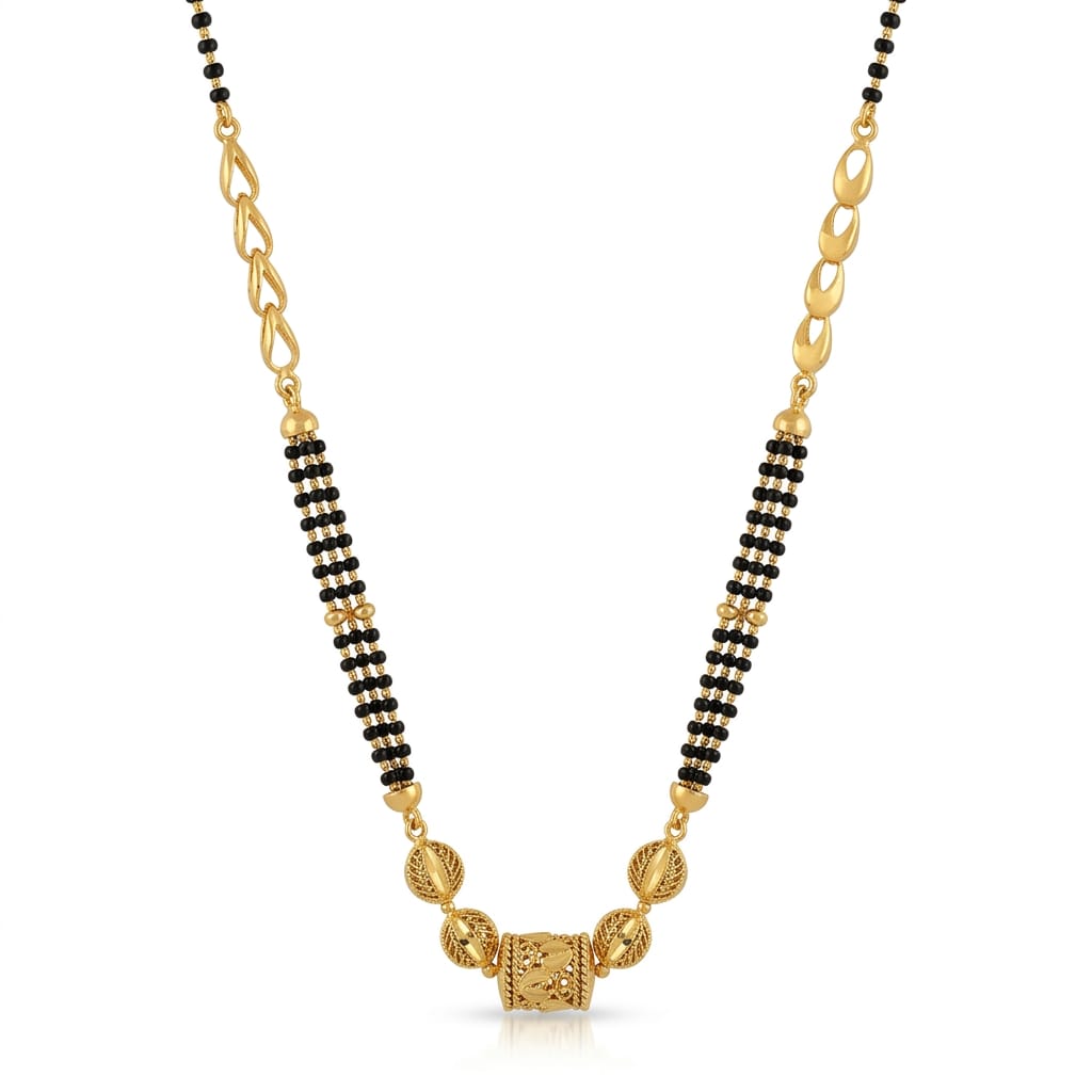 9gms Short Mangalsutra with ball pendant