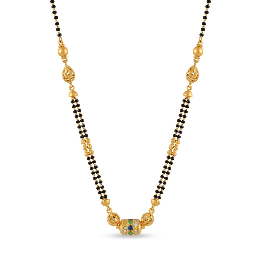 10gms Short Mangalsutra with ball pendant