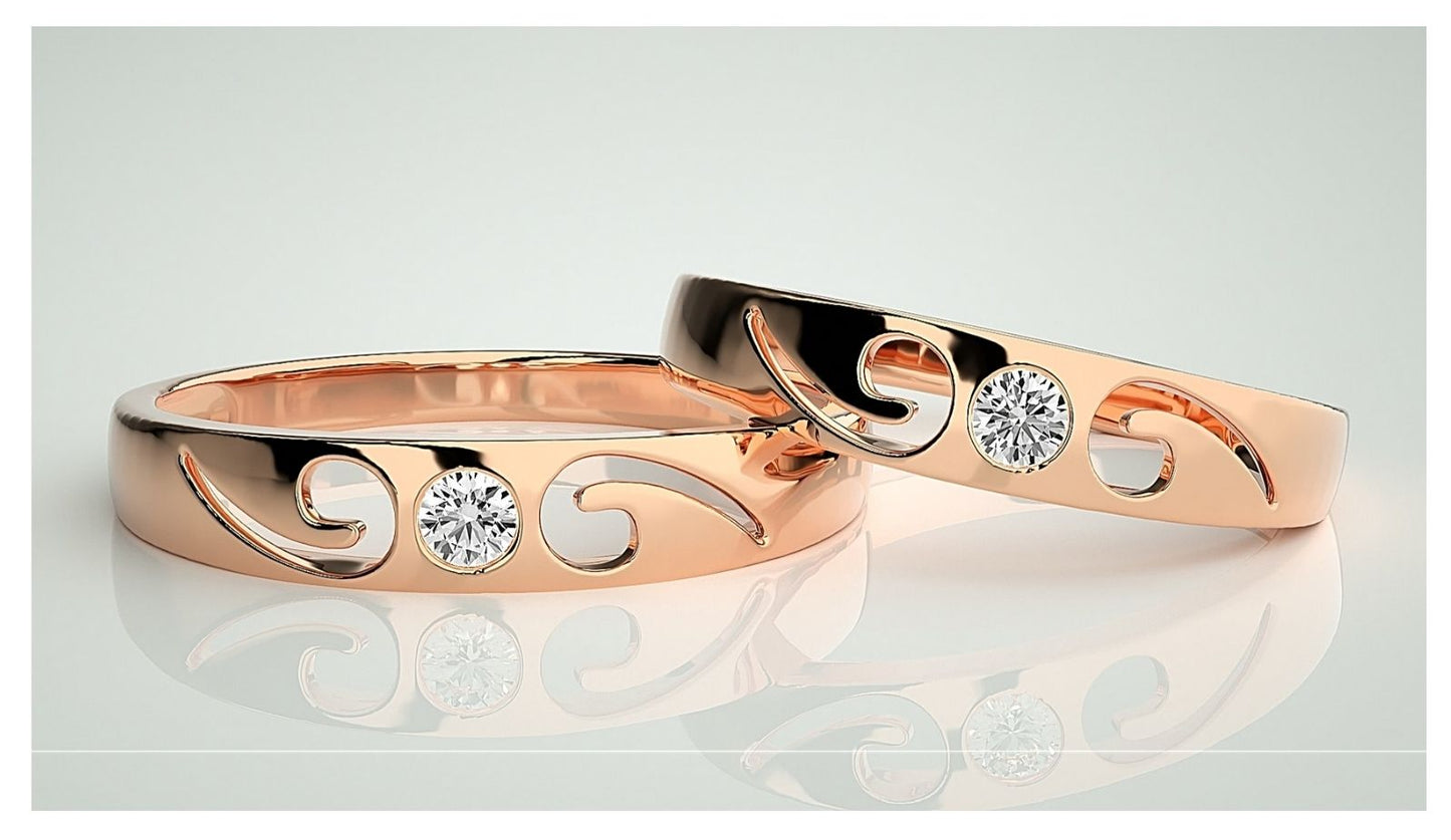 Couple Band Rings#102