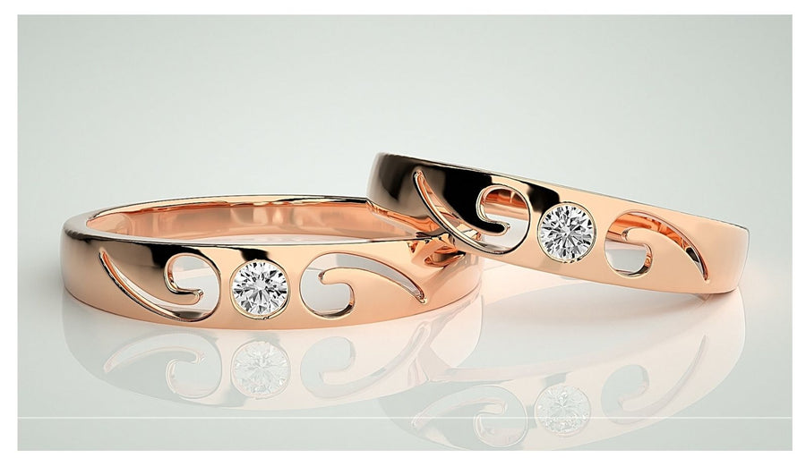 Couple Band Rings#102