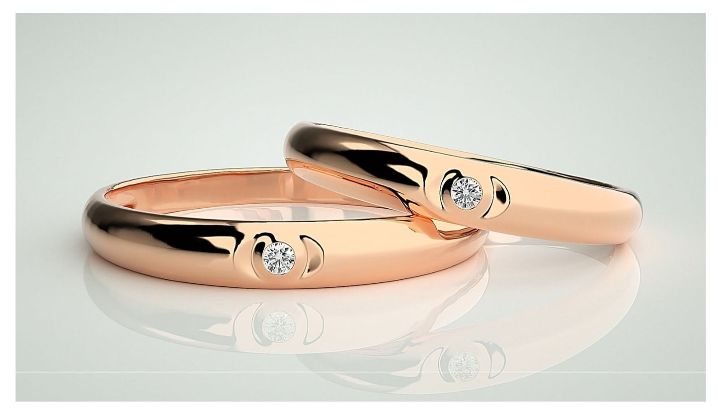 Couple Band Rings#105