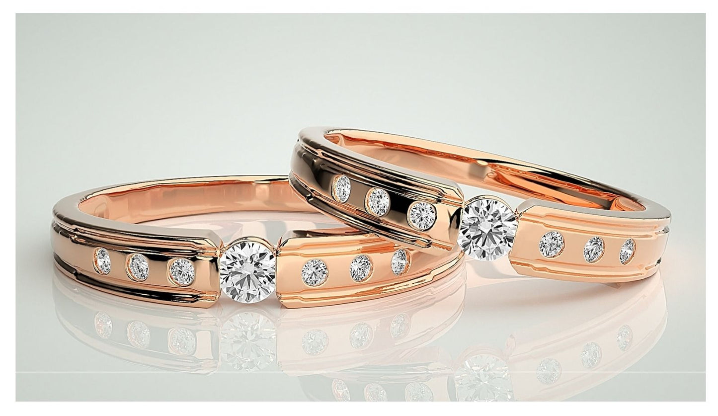 Couple Band Rings#108