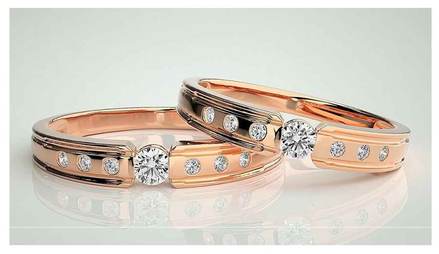 Couple Band Rings#108