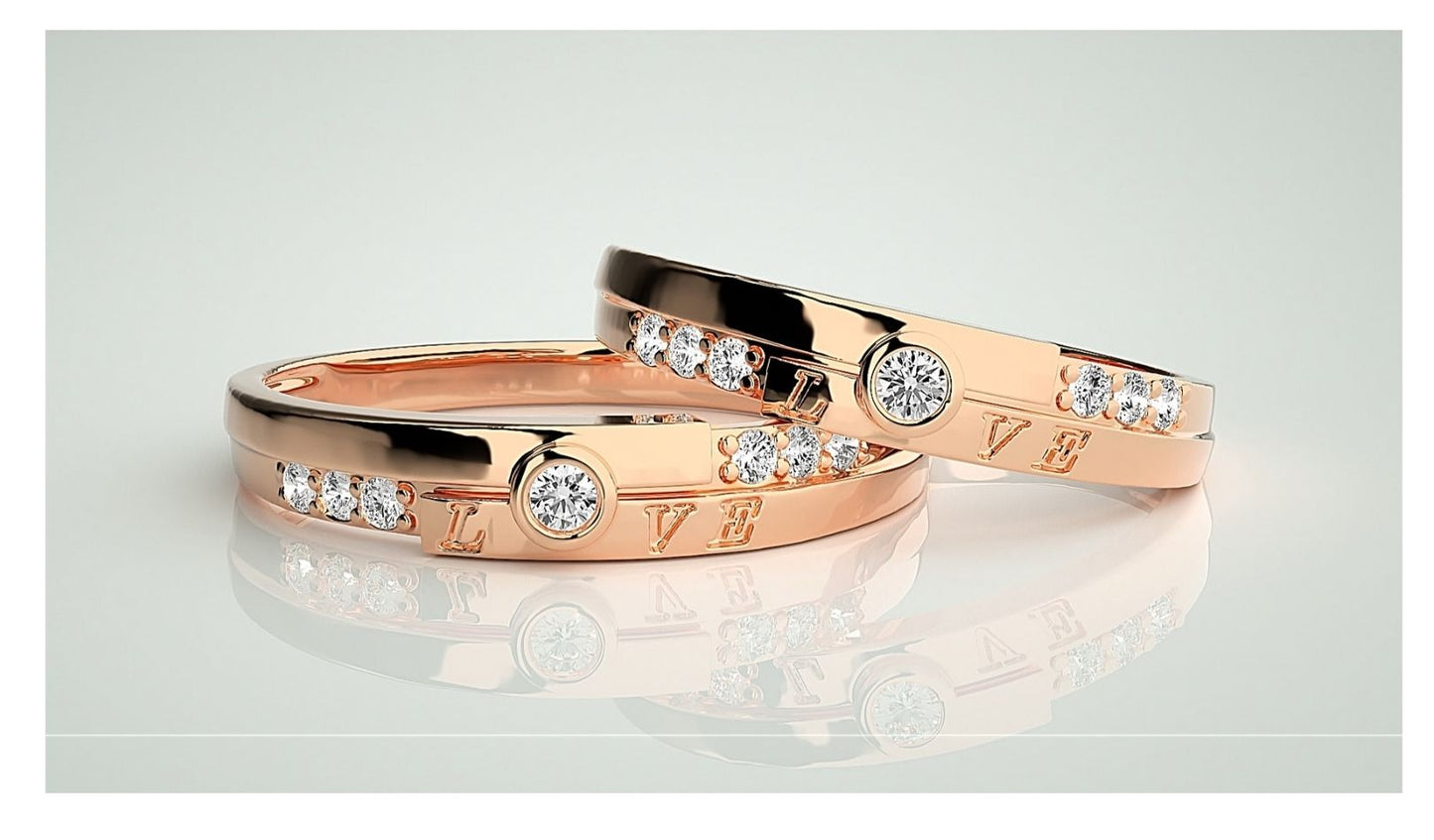 Couple Band Rings#109
