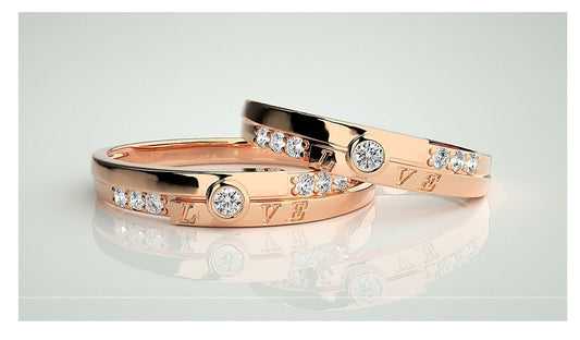 Couple Band Rings#109