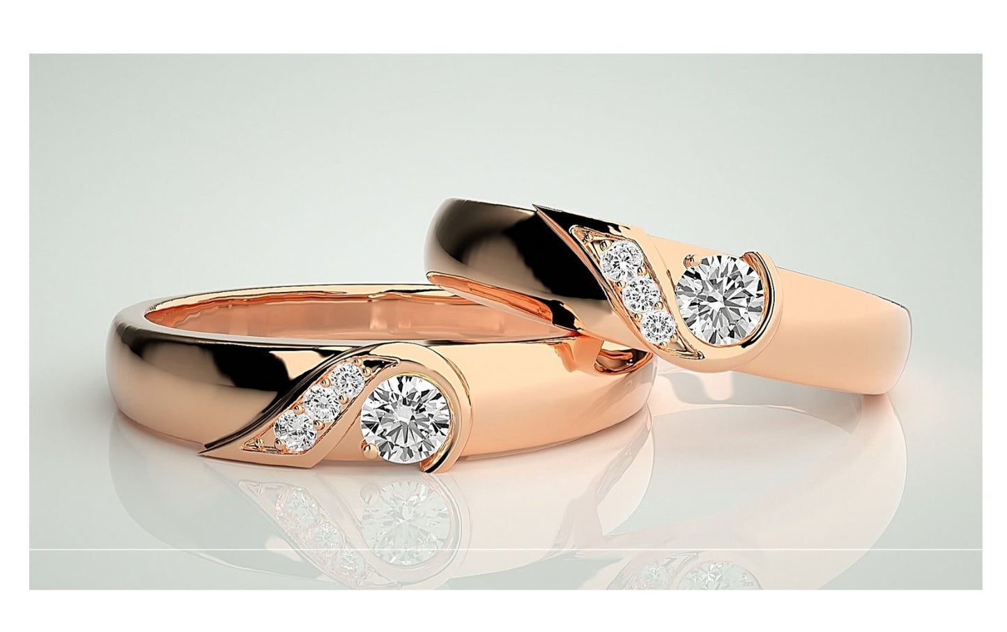 Couple Band Rings#11