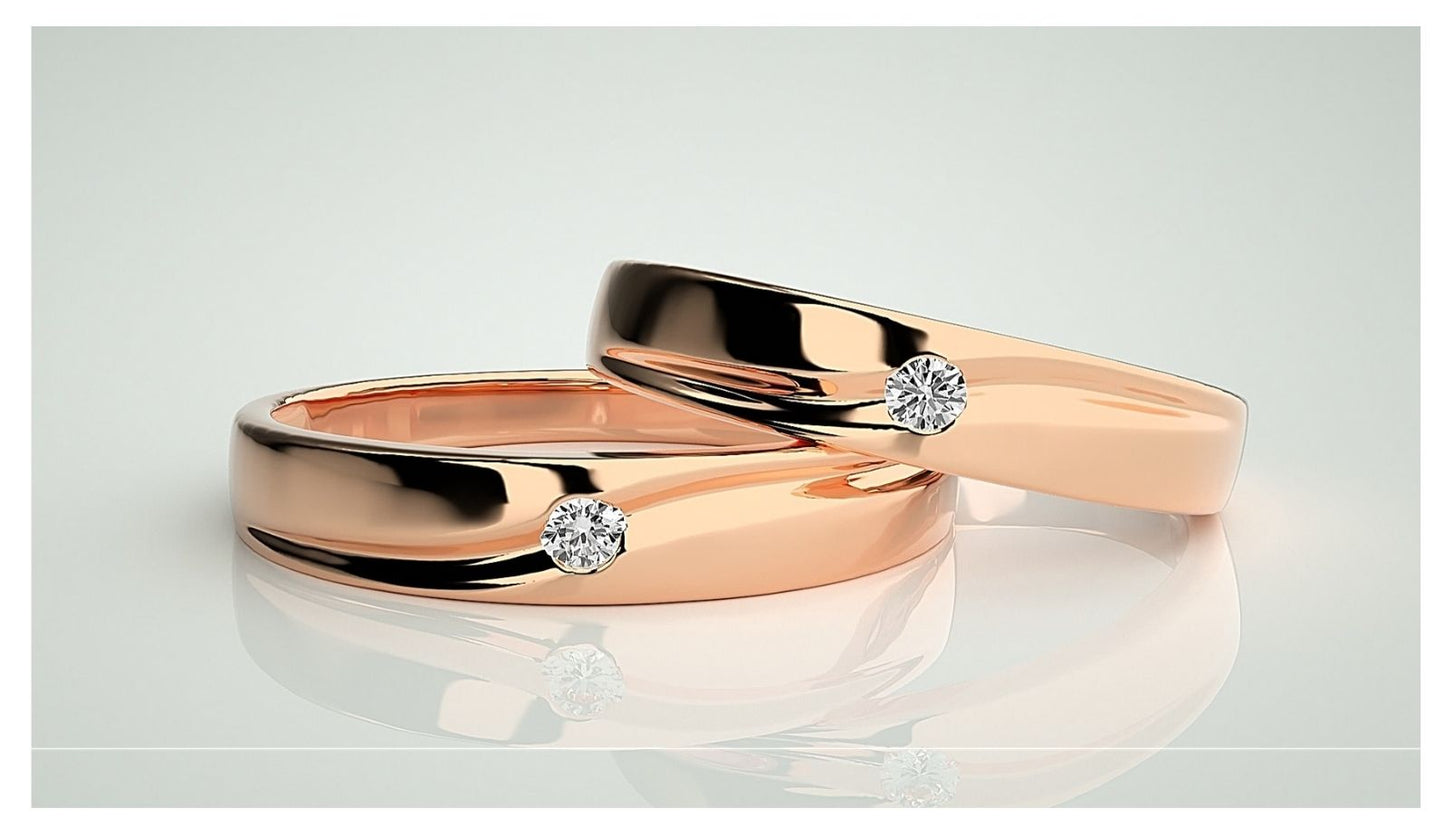 Couple Band Rings#111