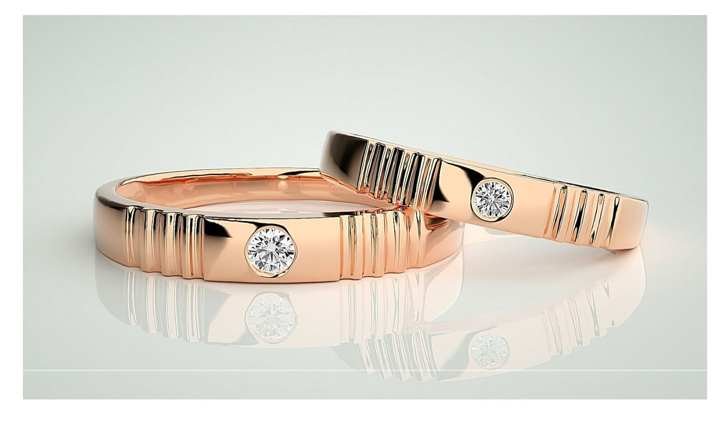Couple Band Rings#112