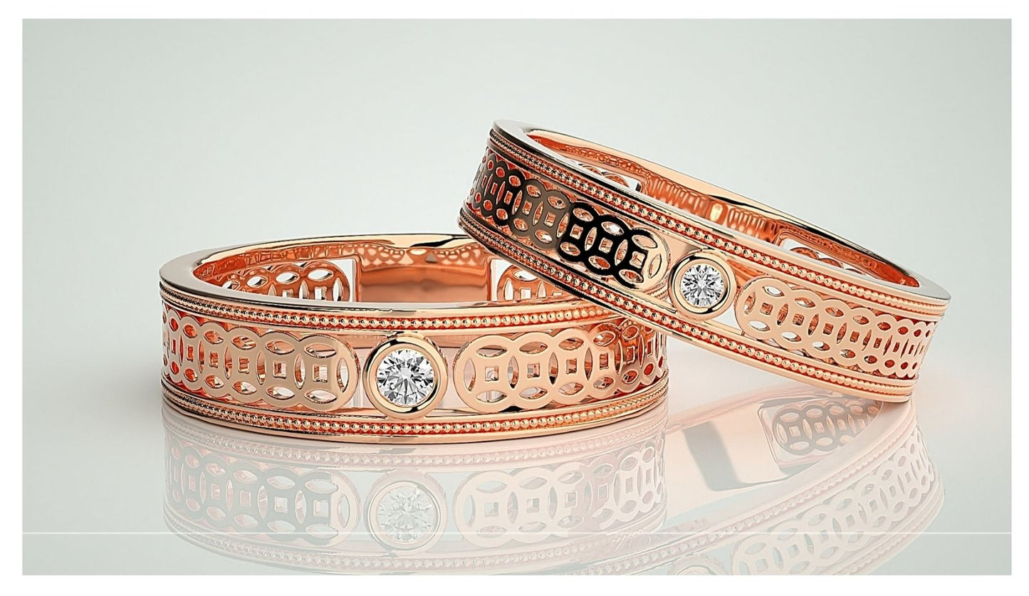 Couple Band Rings#12