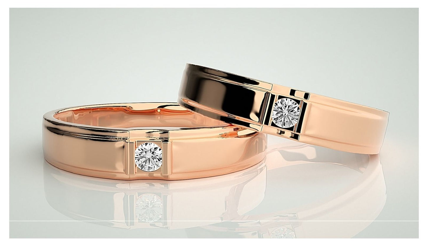 Couple Band Rings#123