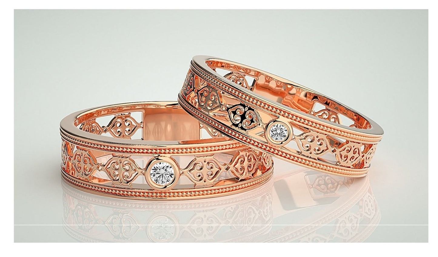 Couple Band Rings#13