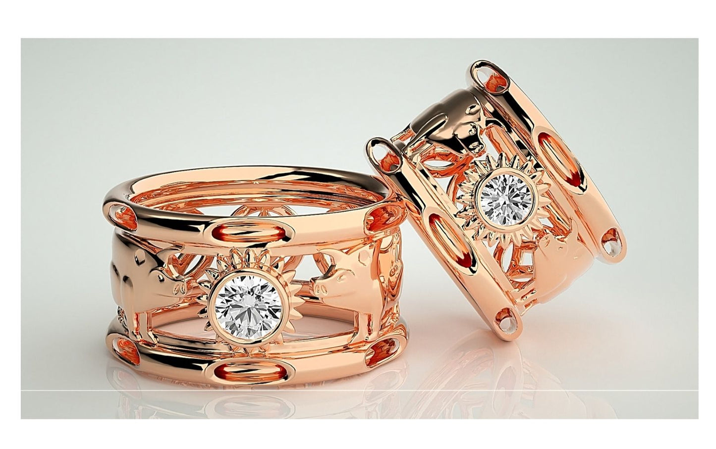 Couple Band Rings#14