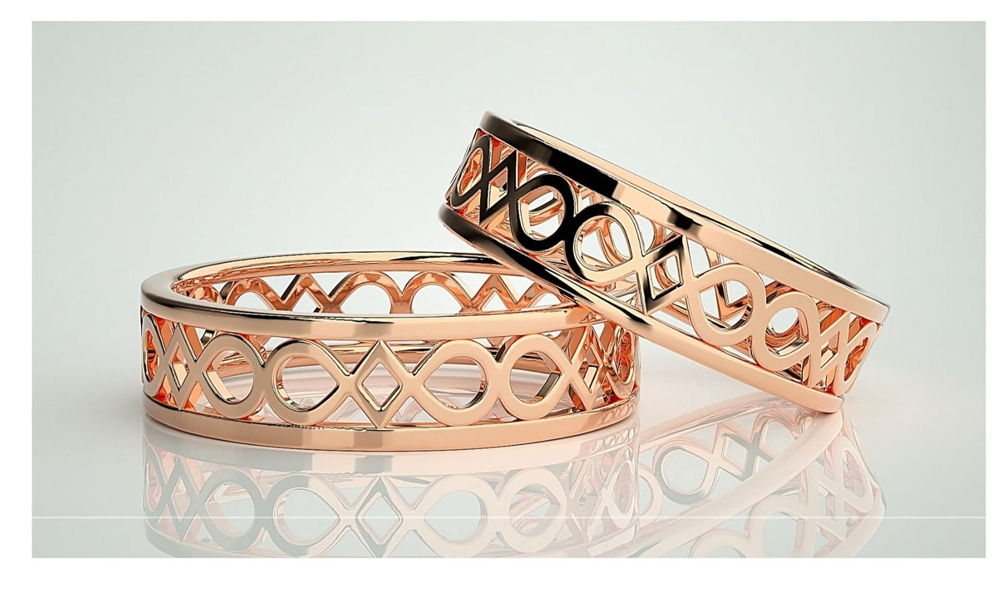 Couple Band Rings#163