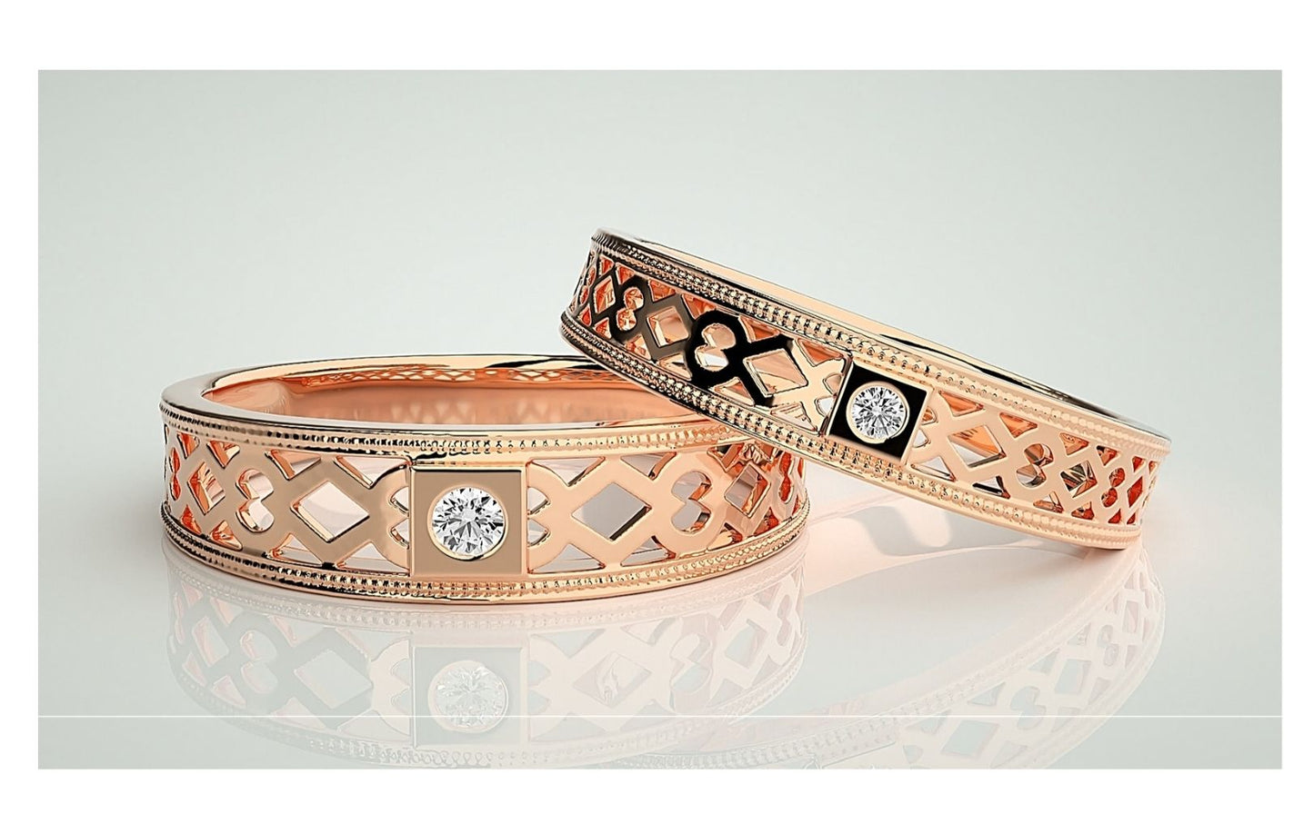 Couple Band Rings#17