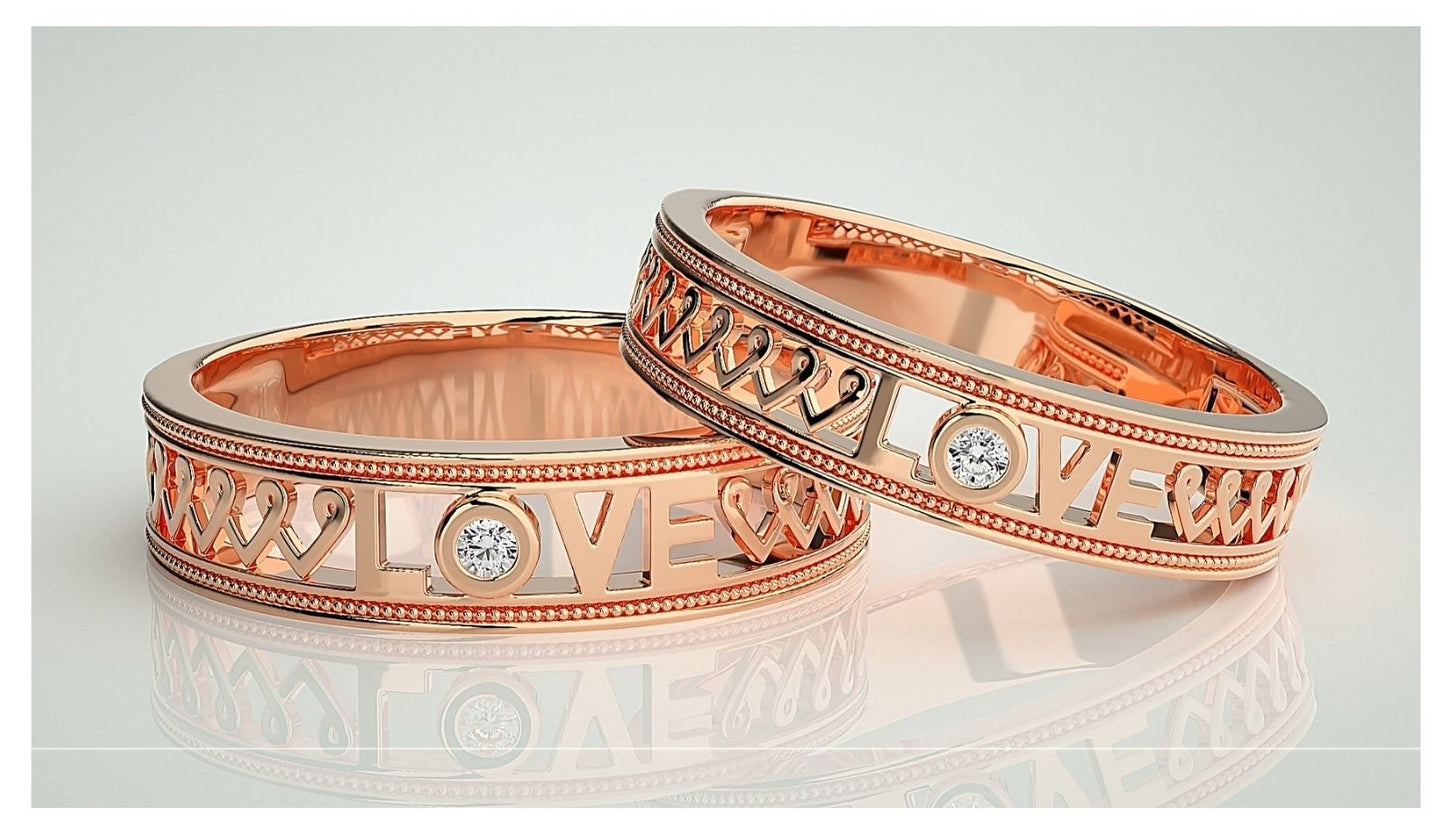 Couple Band Rings#18