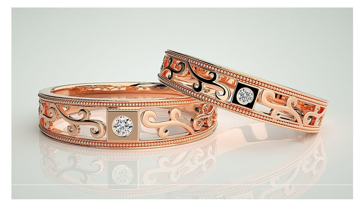 Couple Band Rings#19