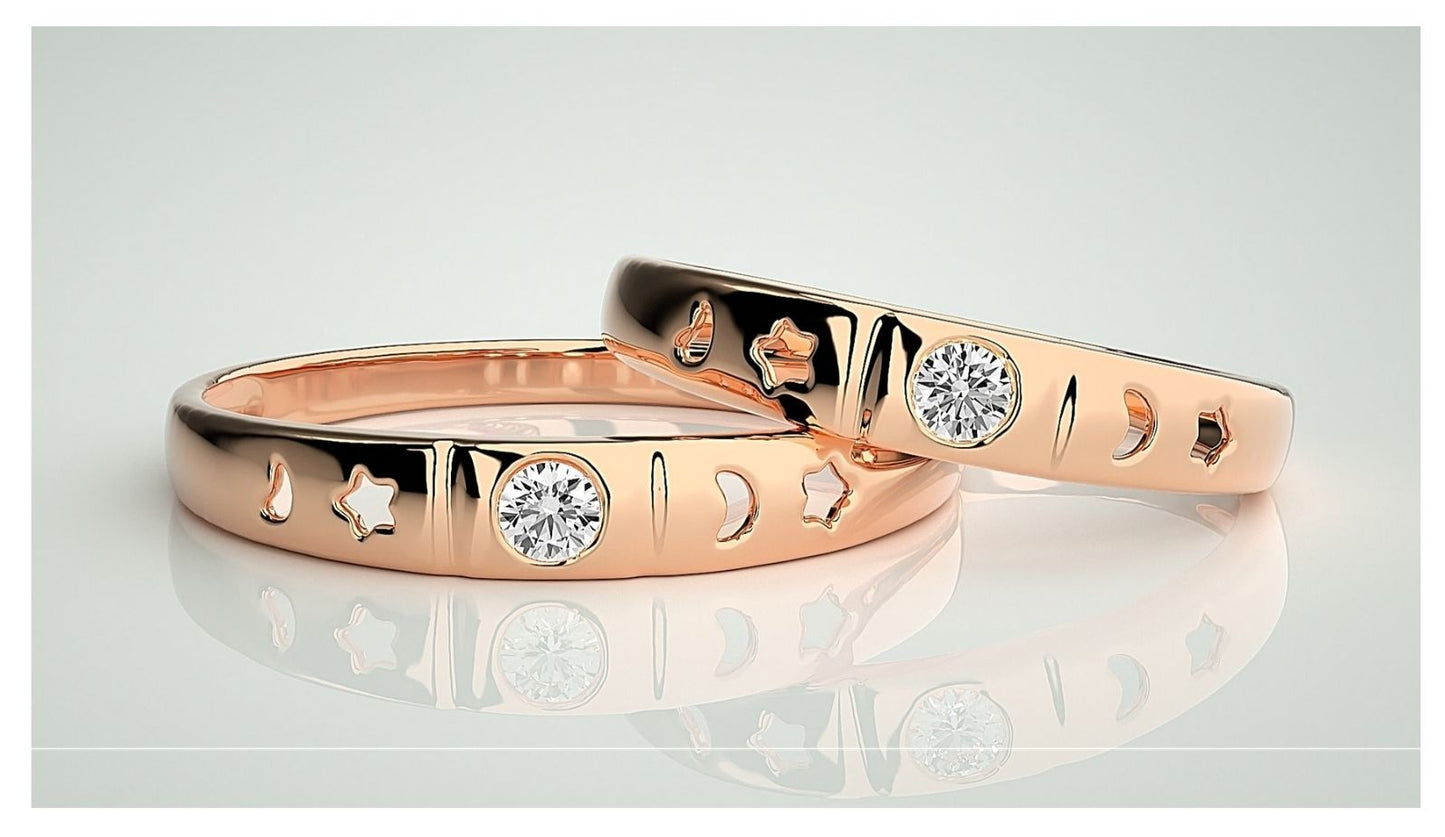 Couple Band Rings#195