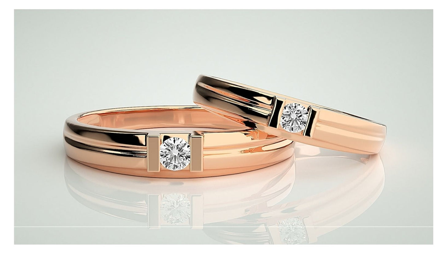 Couple Band Rings#196