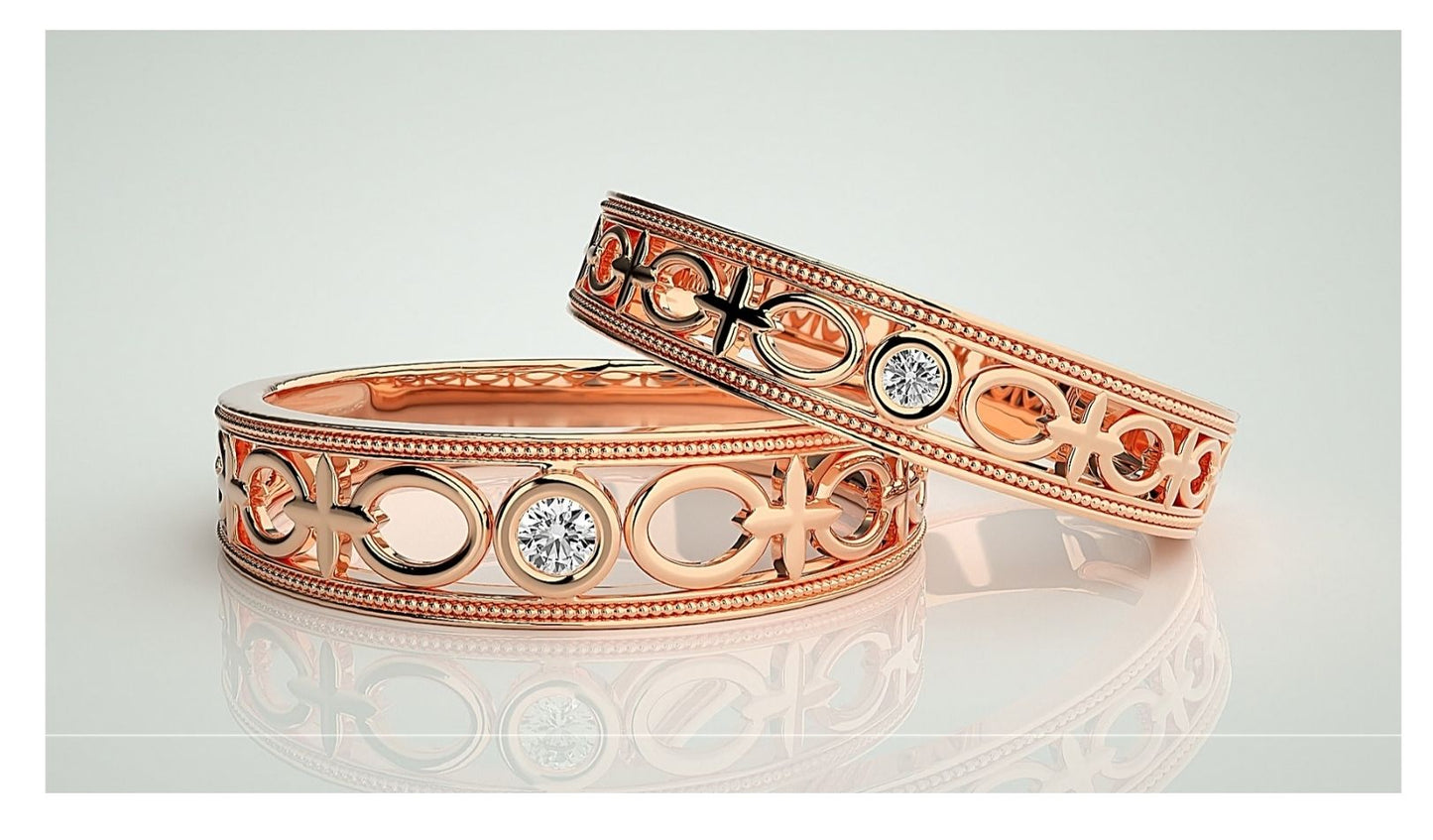 Couple Band Rings#22