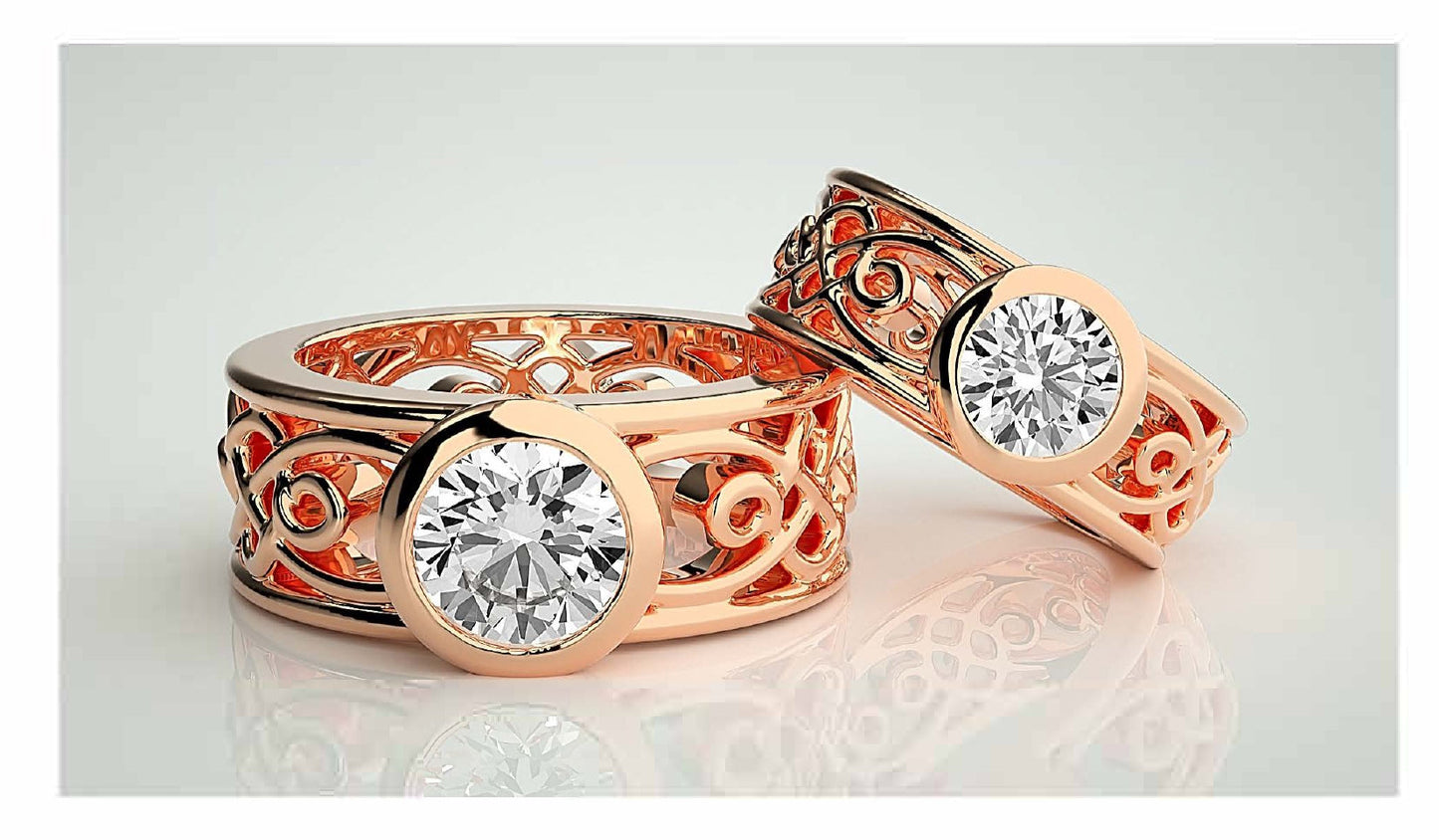 Couple Band Rings#25