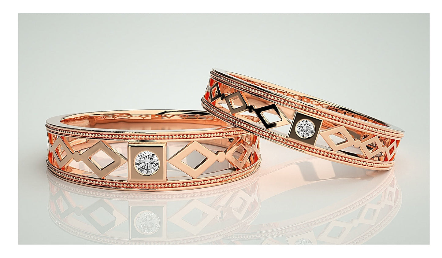 Couple Band Rings#32