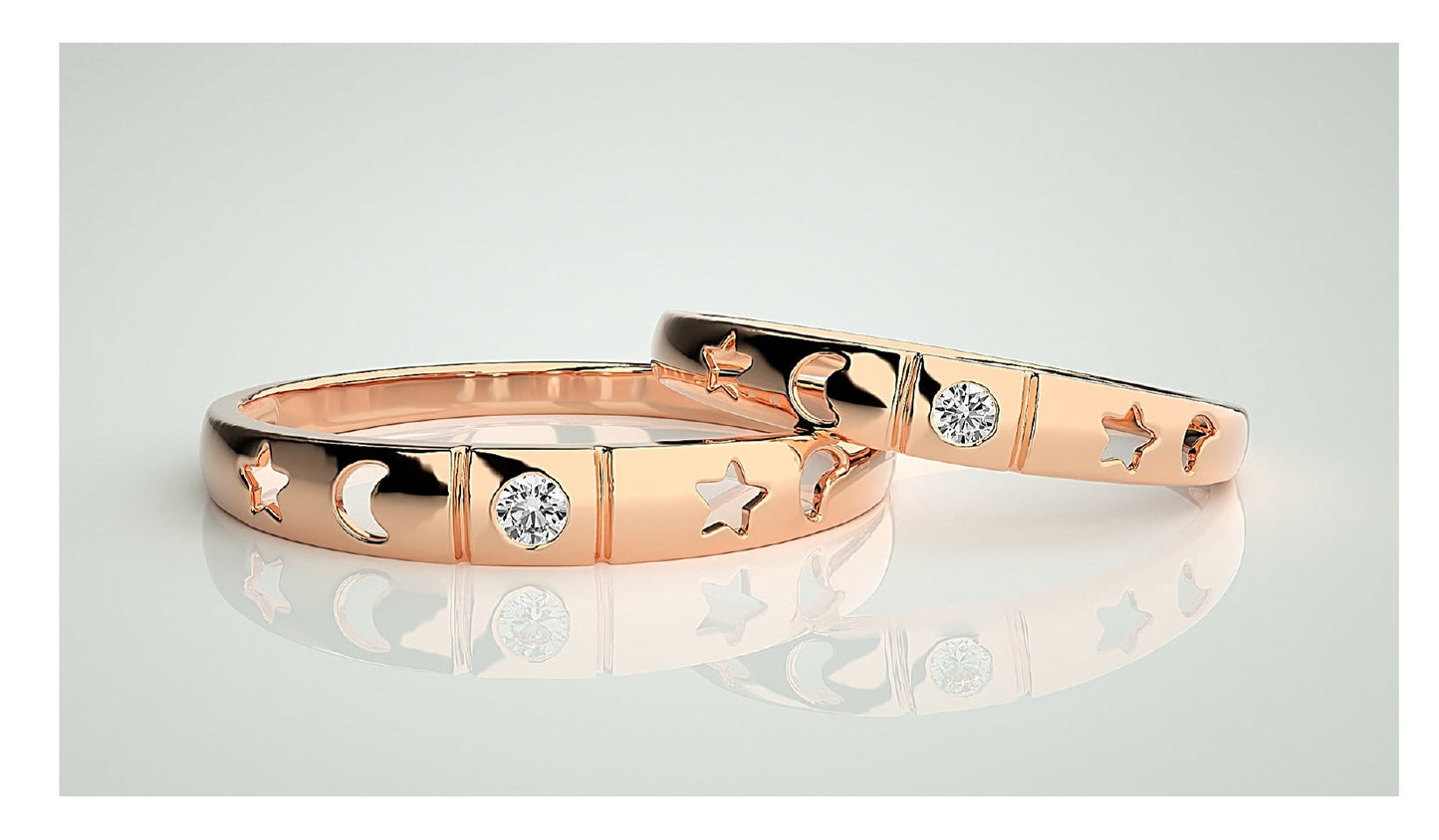 Couple Band Rings#34