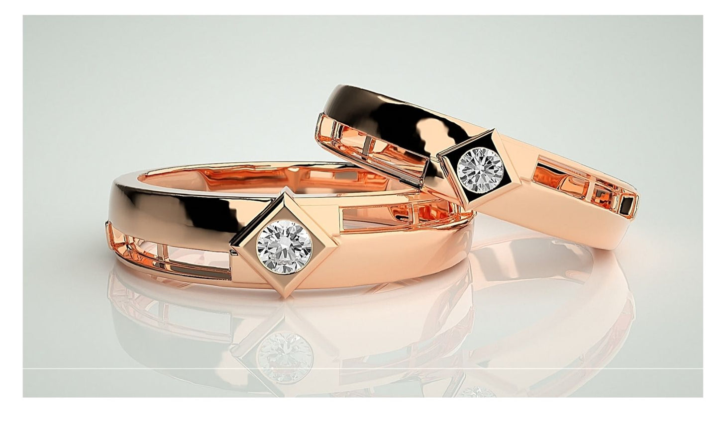 Couple Band Rings#04