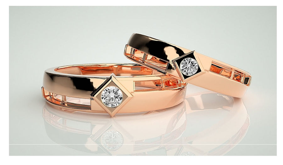 Couple Band Rings#04