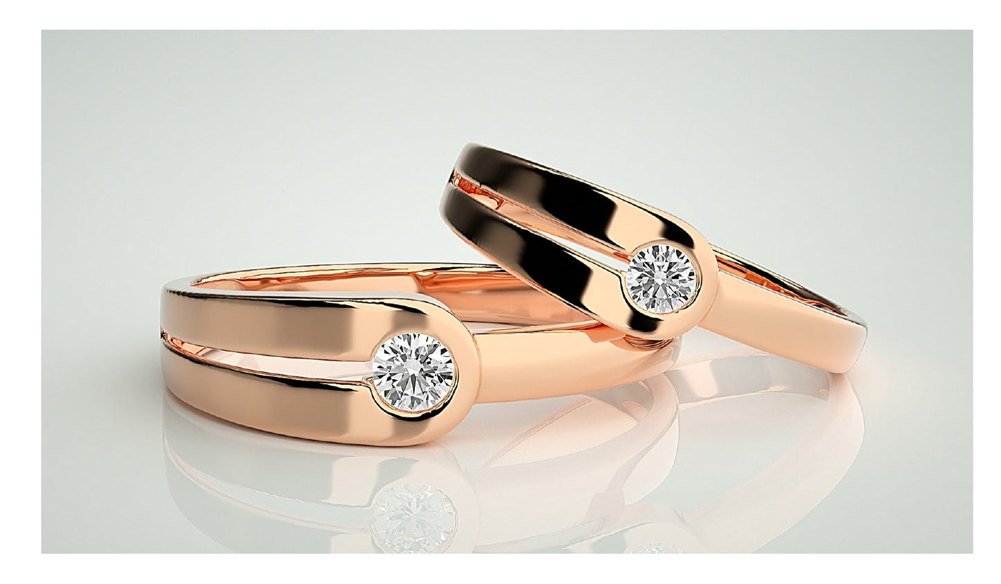 Couple Band Rings#52