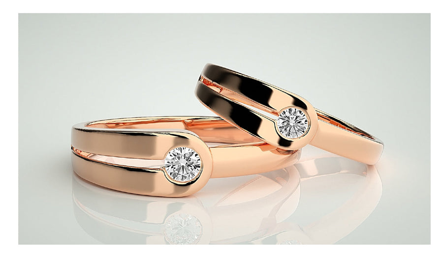 Couple Band Rings#52