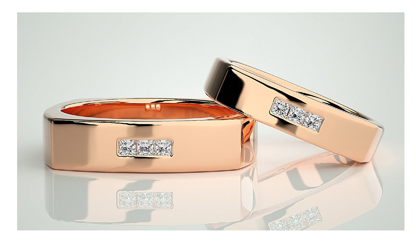 Couple Band Rings#55