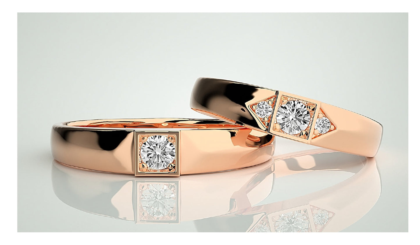Couple Band Rings#56