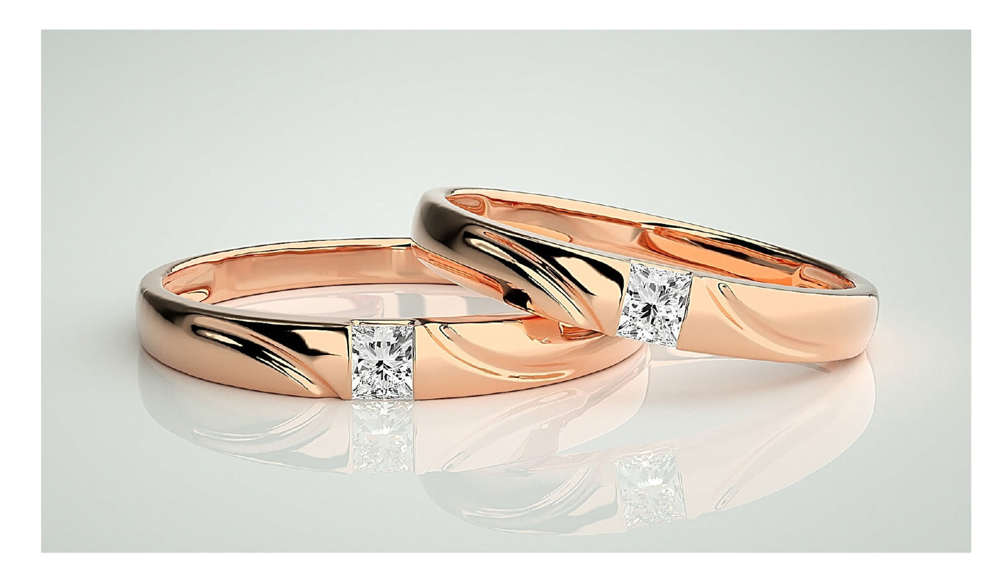 Couple Band Rings#66