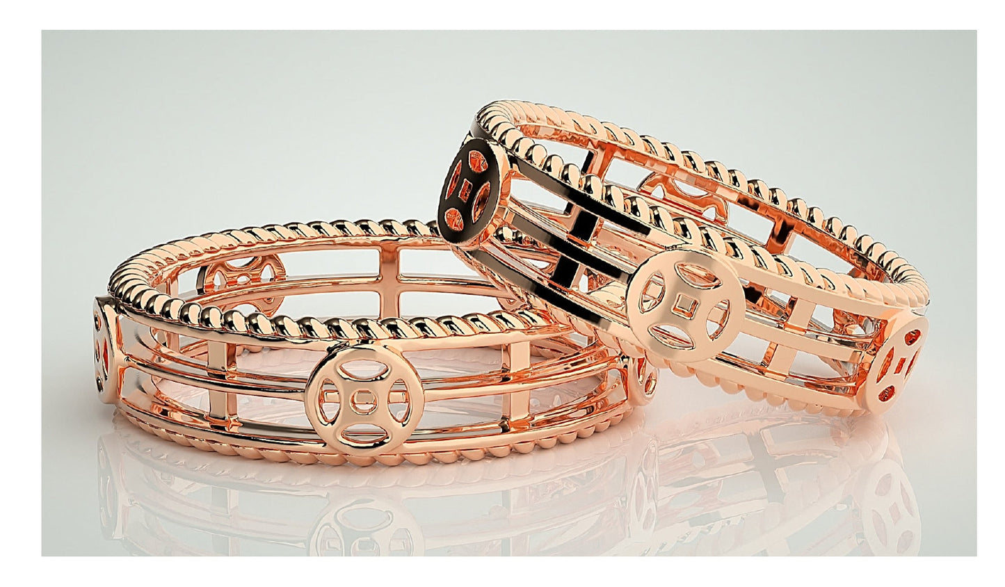 Couple Band Rings#68