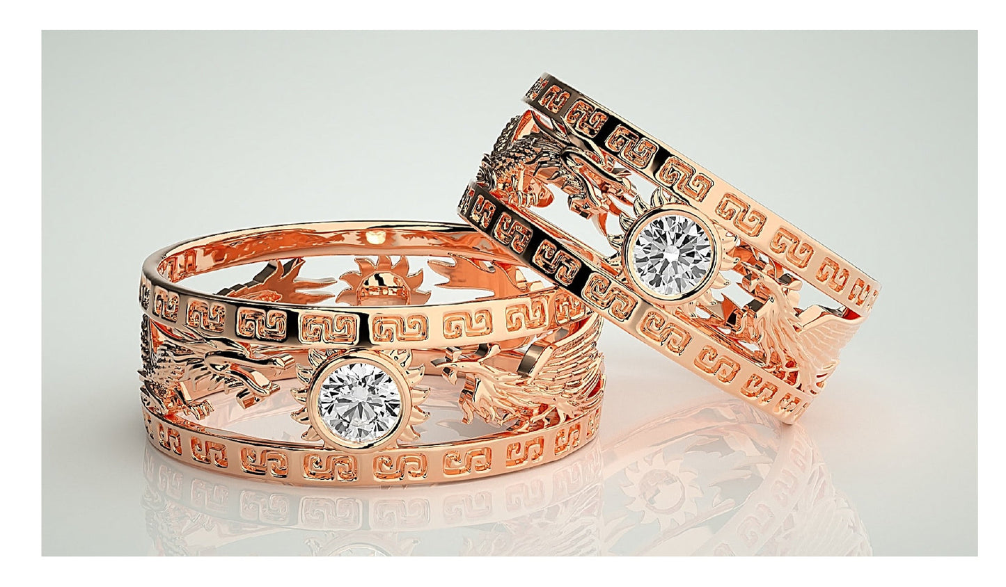 Couple Band Rings#70