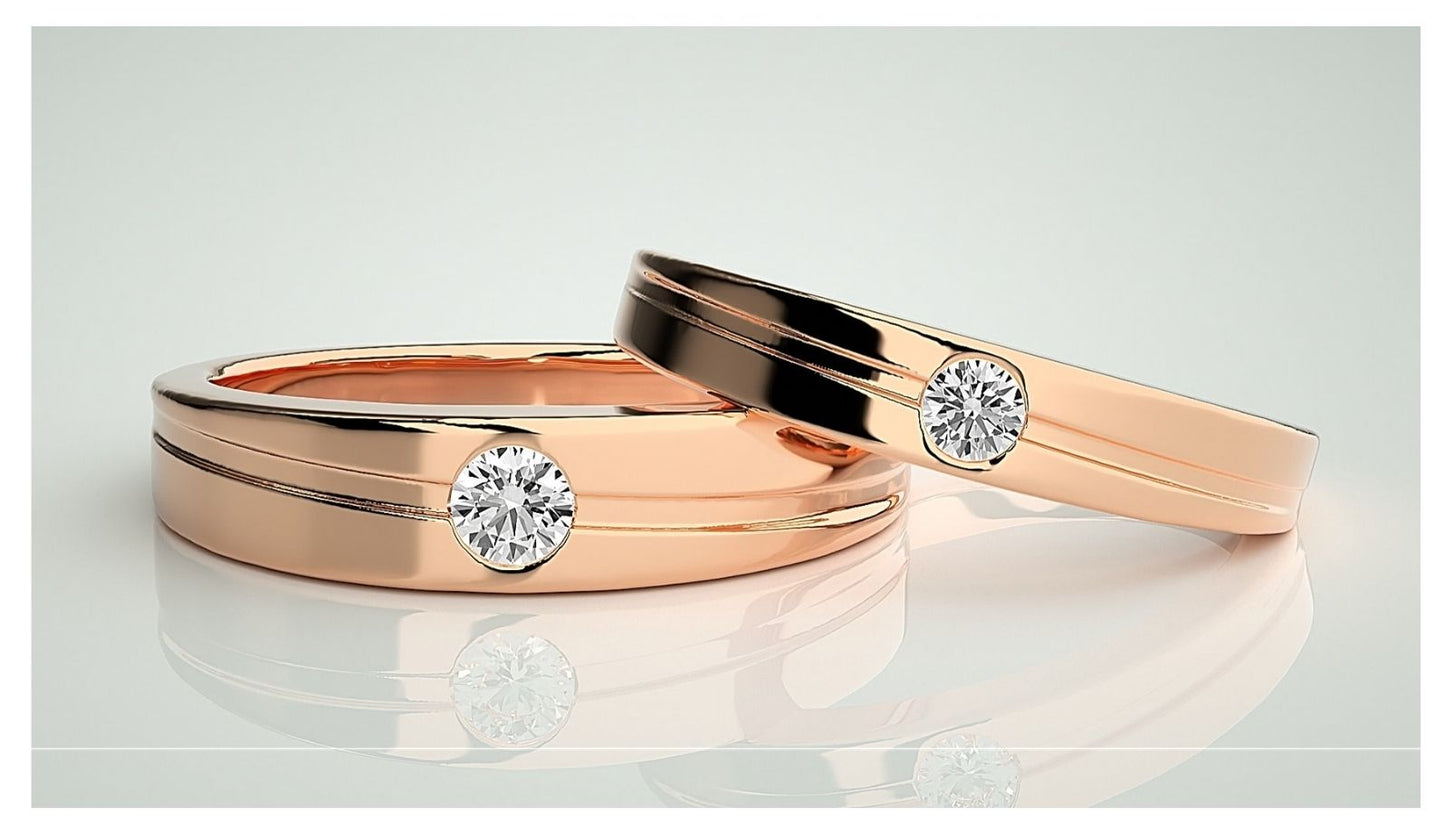 Couple Band Rings#78