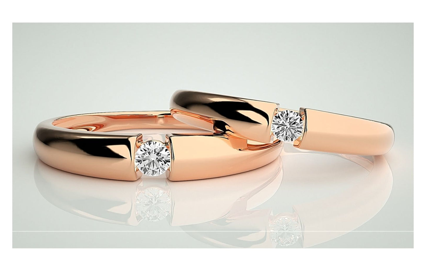 Couple Band Rings#08