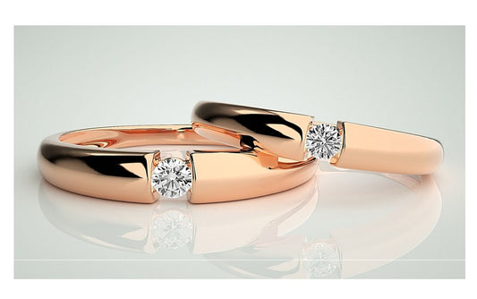 Couple Band Rings#08