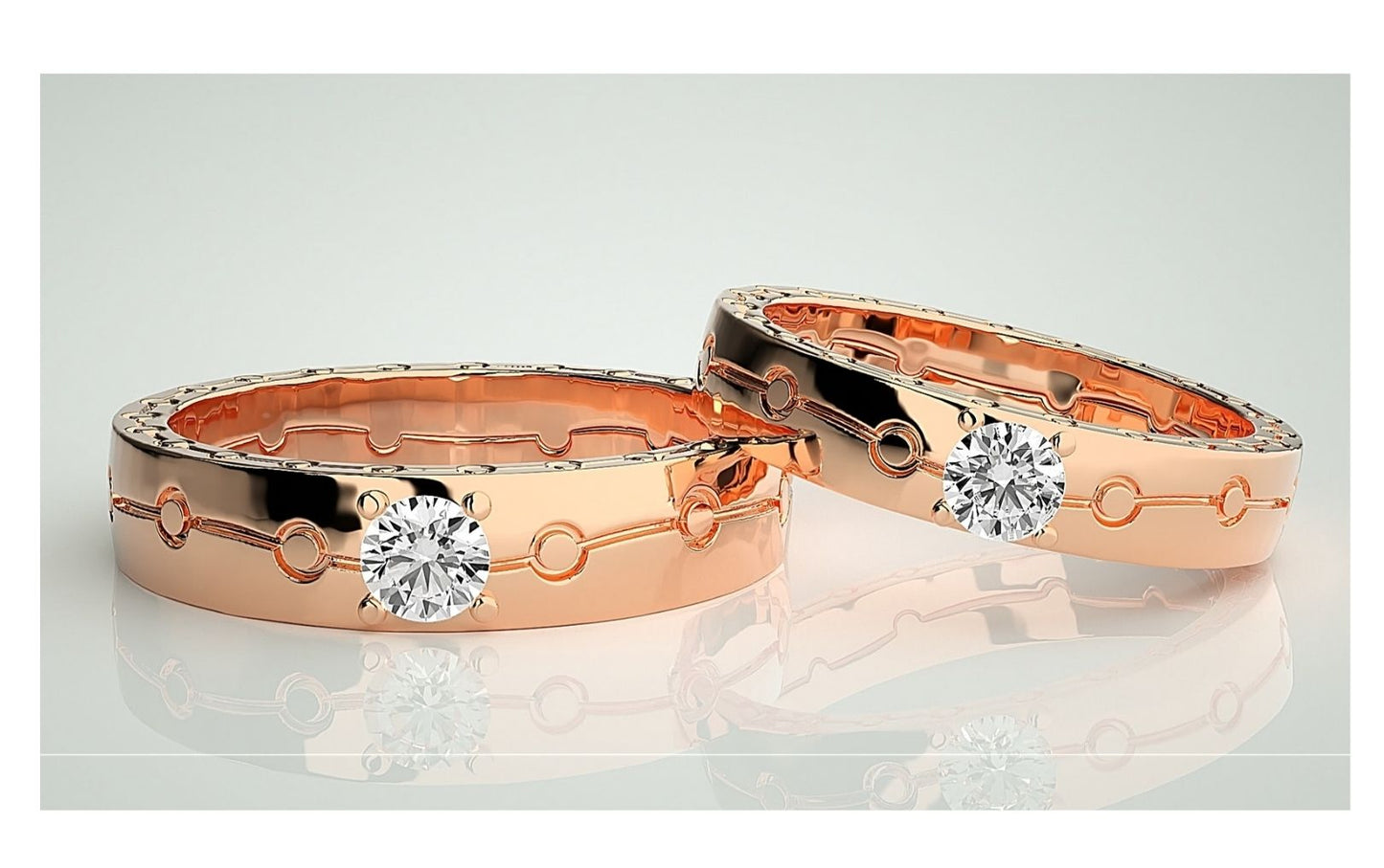 Couple Band Rings#86