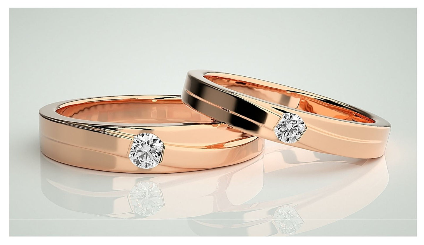 Couple Band Rings#87
