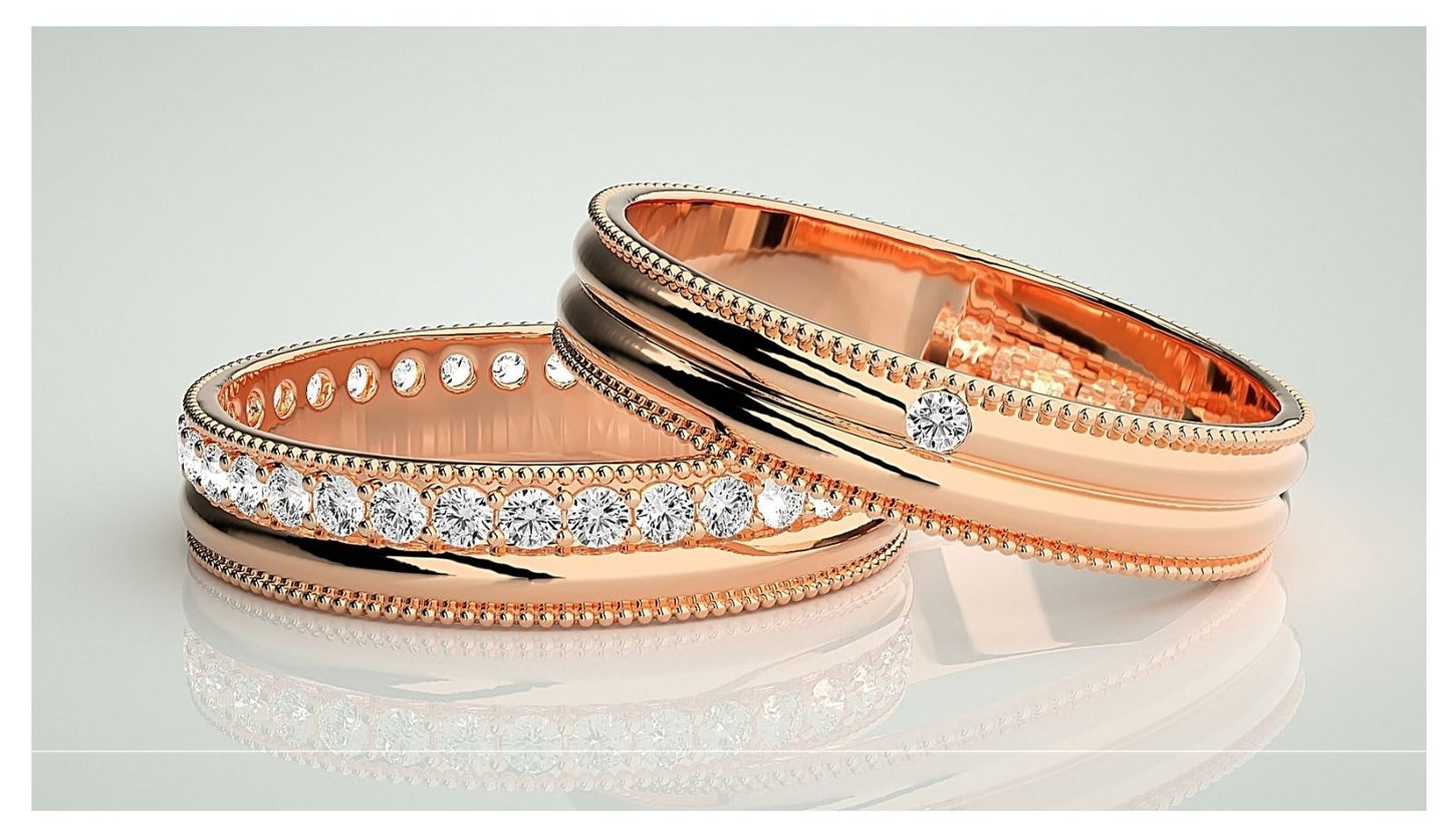Couple Band Rings#09