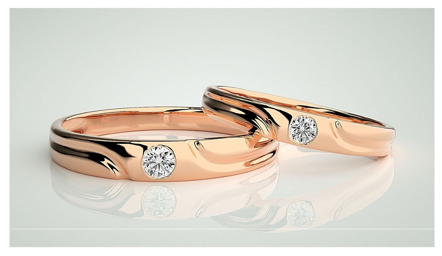 Couple Band Rings#90